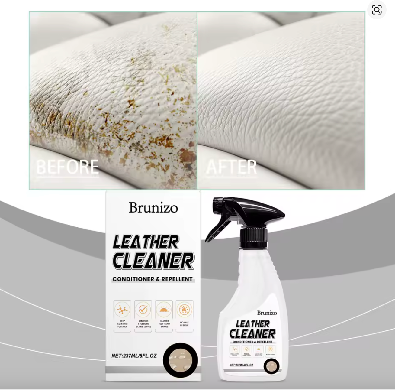 Spray nettoyant pour cuir